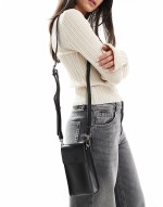 PASQ crossbody phone bag in black