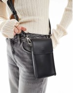 PASQ crossbody phone bag in black
