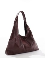 slouchy city bag in burgundy