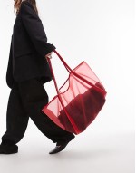 Sutton mesh shoulder bag in red
