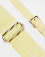 Valentino samba embossed logo shoulder bag with crossbody strap in  yellow