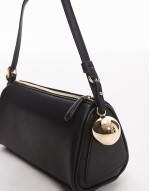 barrel bag charm bag in black