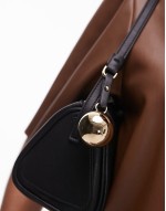 barrel bag charm bag in black