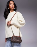 Bmarlie Monogram shoulder Bag in Brown