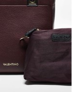 Valentino post re tote shoulder bag in burgundy