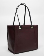 Valentino post re tote shoulder bag in burgundy