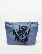 Orlando logo tote bag in blue
