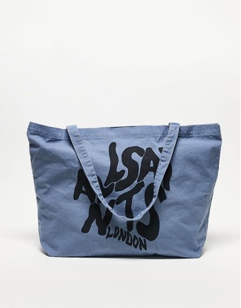 Orlando logo tote bag in blue