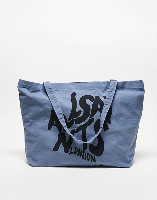 Orlando logo tote bag in blue