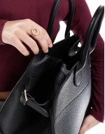 handheld large tote bag in black
