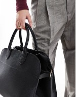 handheld large tote bag in black