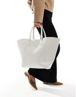 PASQ winged tote bag in stone