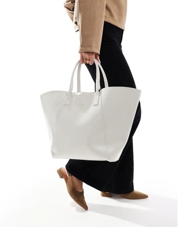 PASQ winged tote bag in stone