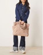 caravan suede tote in sand