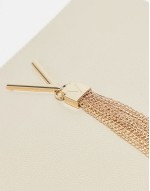 Valentino divina clutch bag in cream and gold