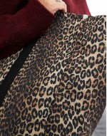 tote bag in leopard print