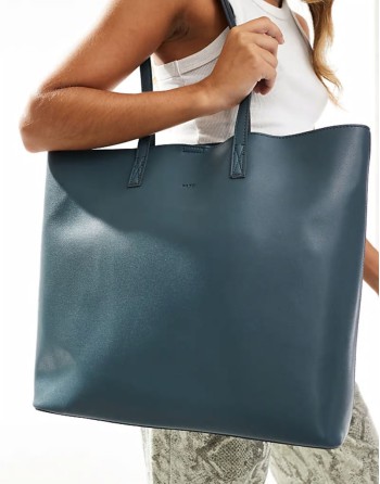 PASQ self portrait tote bag with inside pouch in charcoal