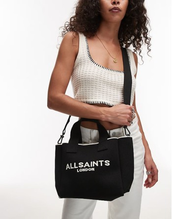 izzy mini tote in black