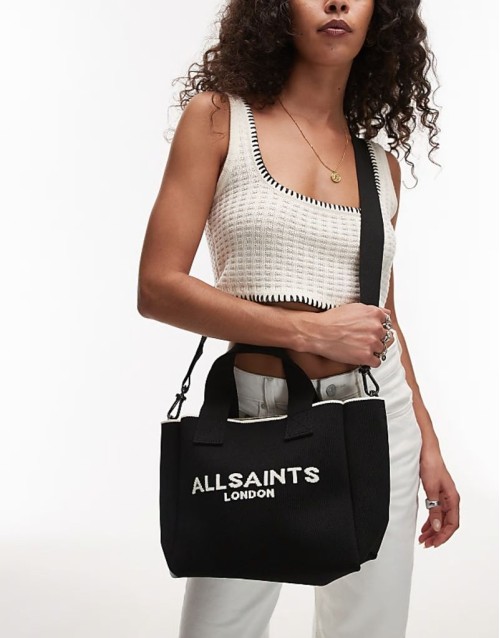 izzy mini tote in black