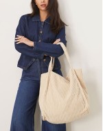 large cord tote bag in cream