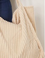large cord tote bag in cream