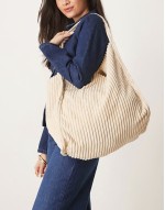 large cord tote bag in cream